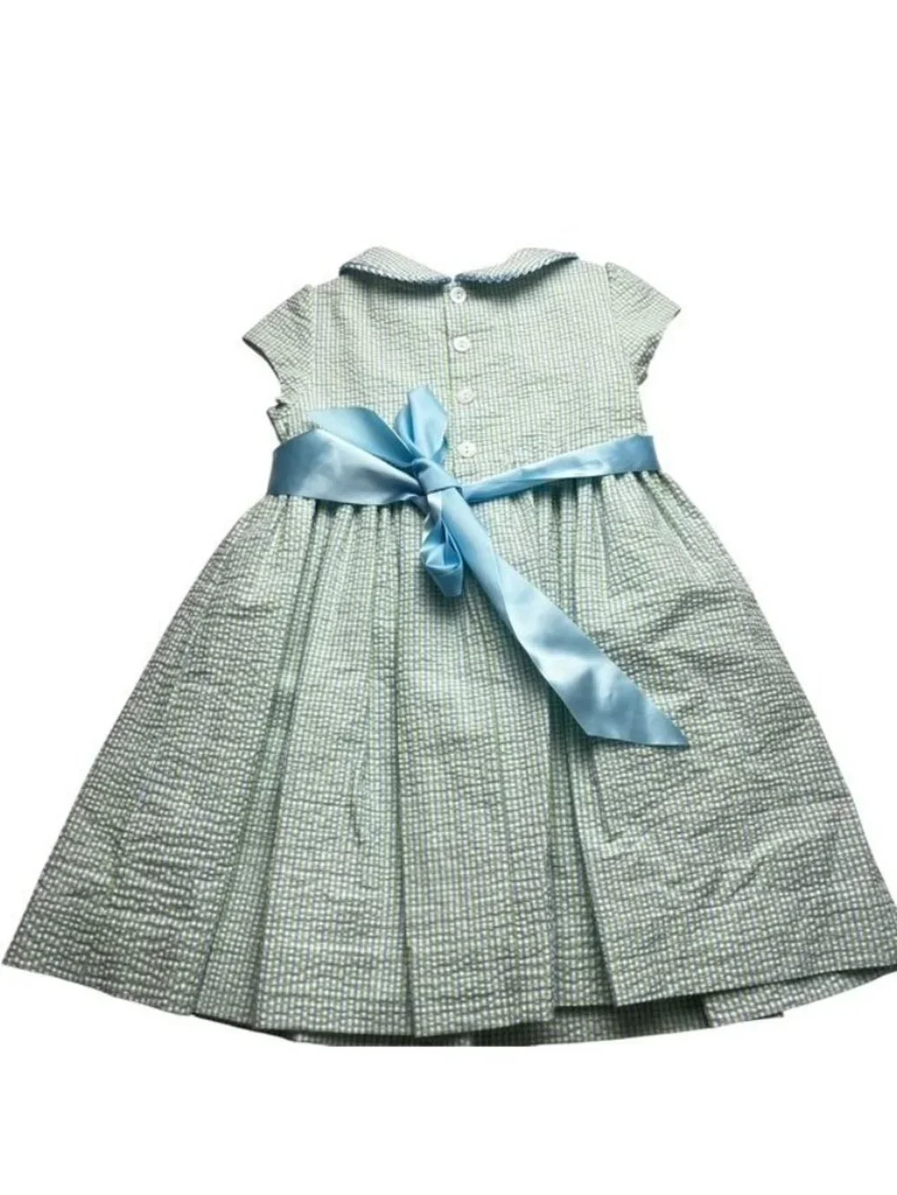 Bailey Boys Classics Girls Plaid Dress With Sash and Collar Size 6
